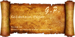 Goldstein Péter névjegykártya