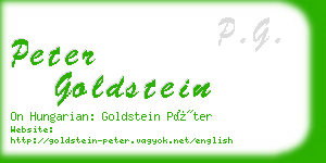 peter goldstein business card